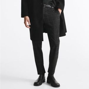 Zara slim fit stretch pants in charcoal grey